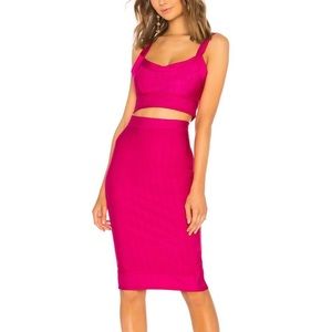 *SOLD* Neon Pink Stella Bandage Set Revolve